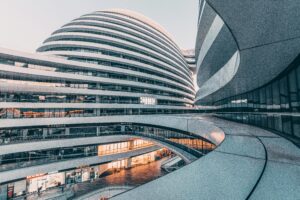 Explore the stunning architecture of Beijing's Galaxy SOHO, a masterpiece of modern design.